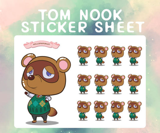 Raccoon boss inspired sticker sheet
