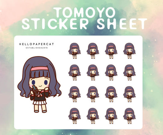 Tomoyo sticker sheet