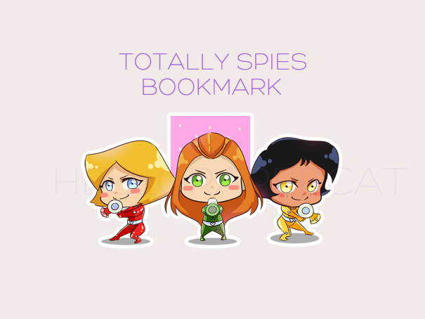 Spy girls inspired magnetic bookmark