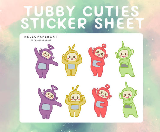 Tubby Cuties sticker sheet
