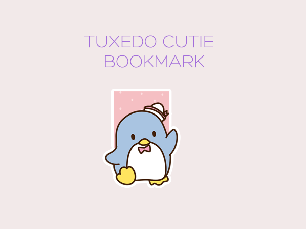 Tuxedo Cutie magnetic bookmark