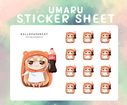 potato girl cutie inspired sticker sheet