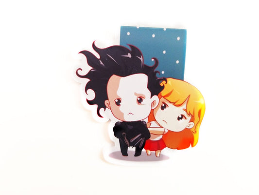 Scissorhands inspired magnetic bookmark