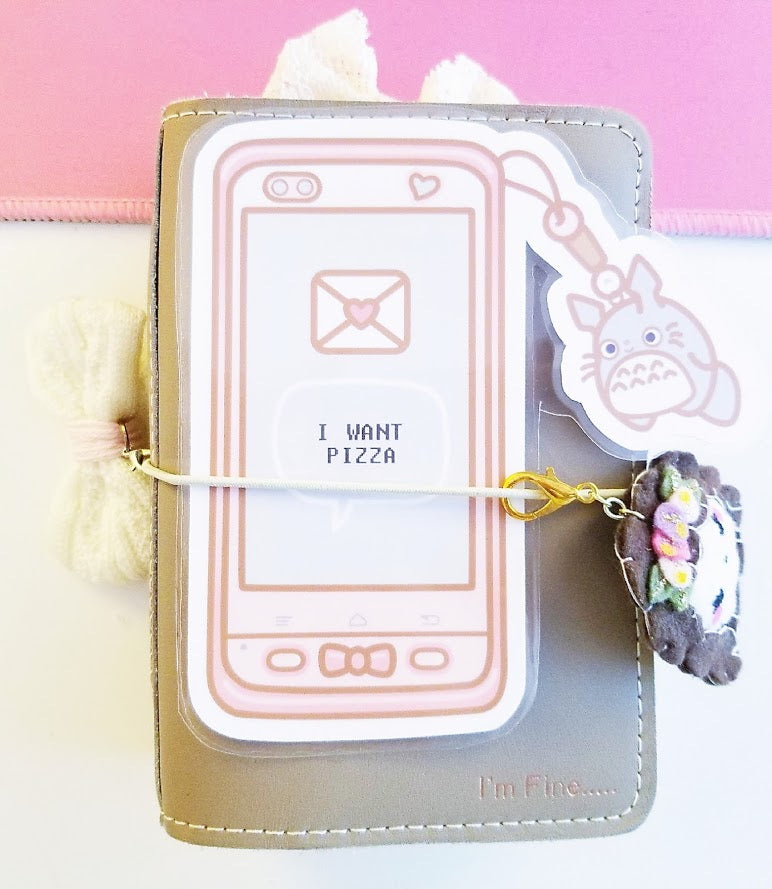 Kawaii cell phone page marker