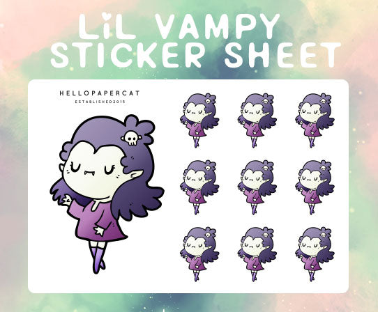 LiL Vampy sticker sheet