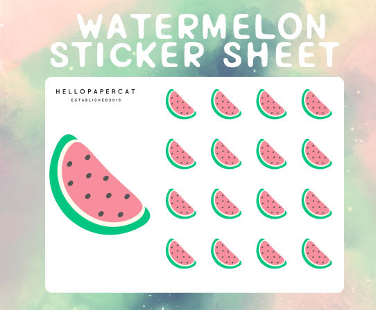 Watermelon sticker sheet