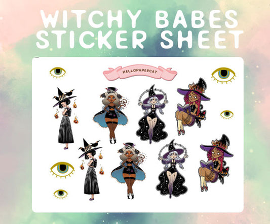 Witchy Babes sticker sheet