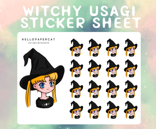 Witchy Usagi sticker sheet