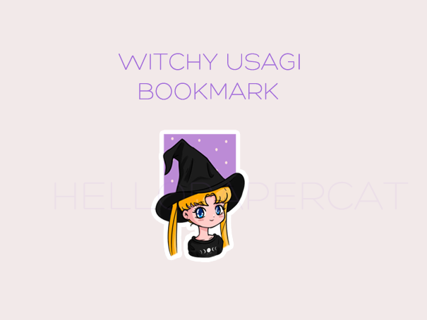 Witchy Usagi magnetic bookmark