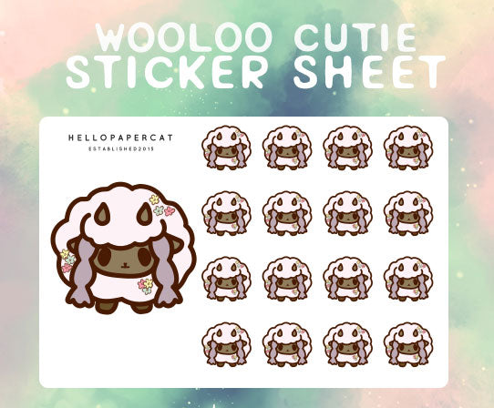 Sheep inspired cutie sticker sheet