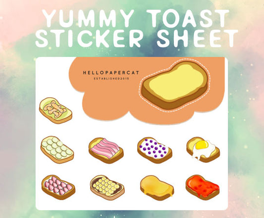 Yummy Toast sticker sheet